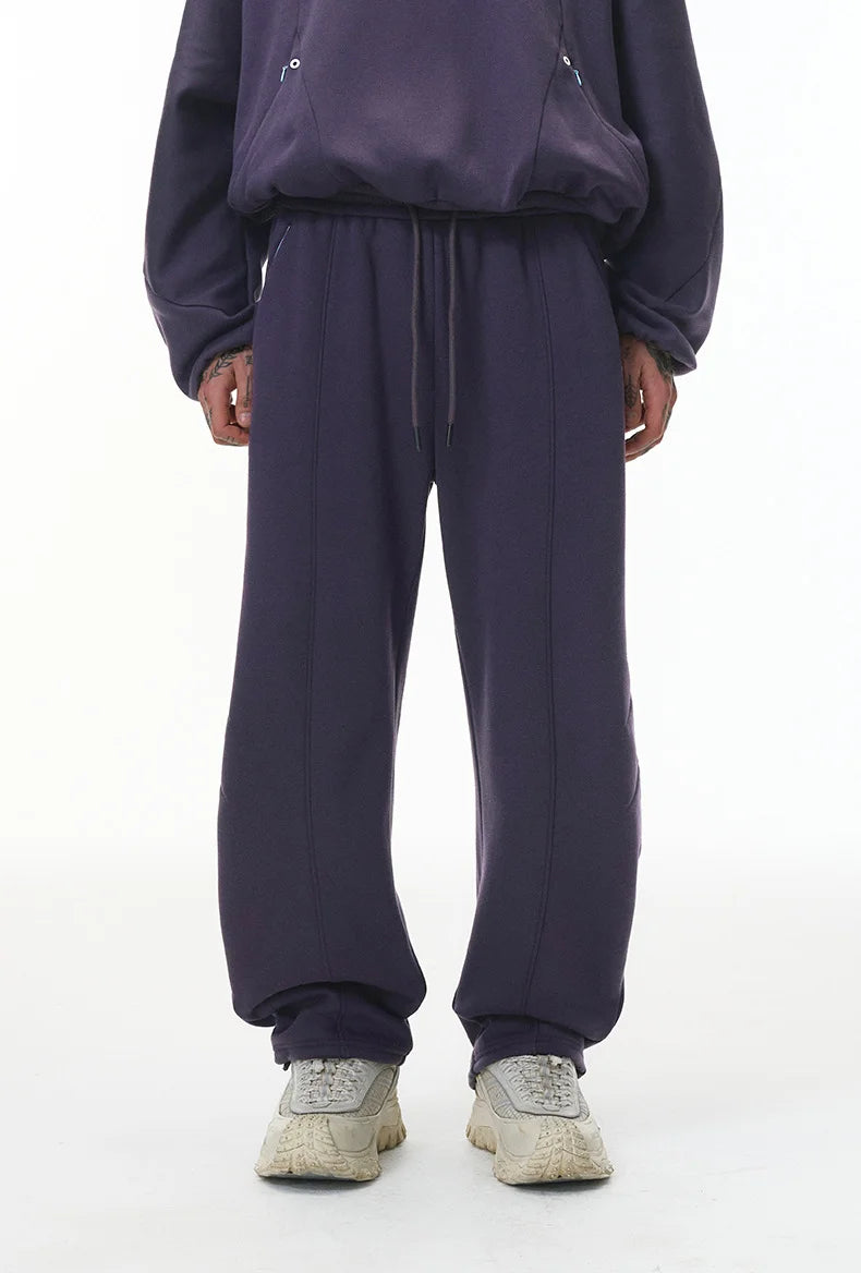 Ensemble sweat à capuche et pantalon de jogging non-genré en molleton déstructuré - F