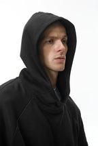 Ensemble sweat à capuche et pantalon de jogging non-genré en molleton déstructuré - F