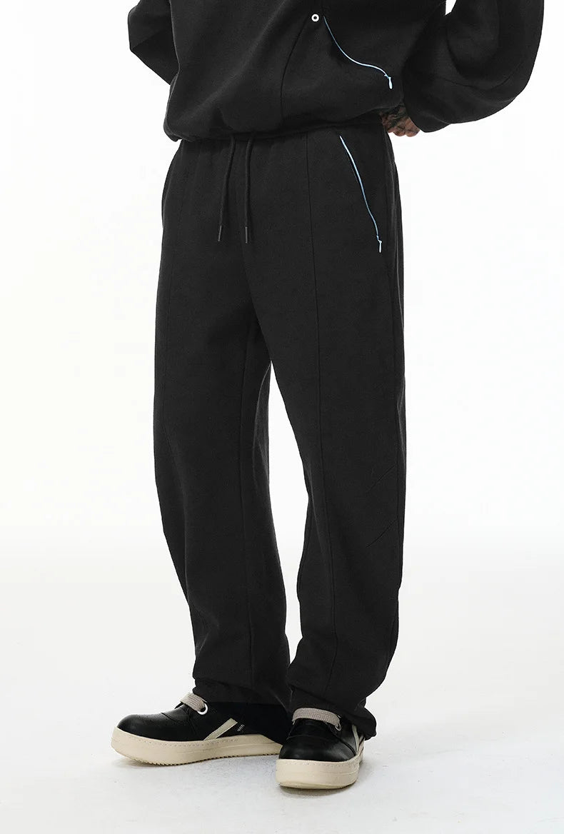 Ensemble sweat à capuche et pantalon de jogging non-genré en molleton déstructuré - F