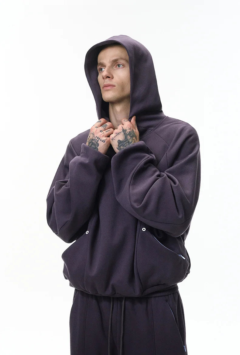 Ensemble sweat à capuche en molleton déstructuré unisexe et pantalon de survêtement