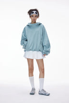 Ensemble sweat à capuche et pantalon de jogging non-genré en molleton déstructuré - F