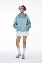 Ensemble sweat à capuche et pantalon de jogging non-genré en molleton déstructuré - F