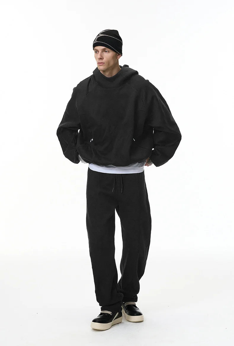Ensemble sweat à capuche et pantalon de jogging non-genré en molleton déstructuré - F