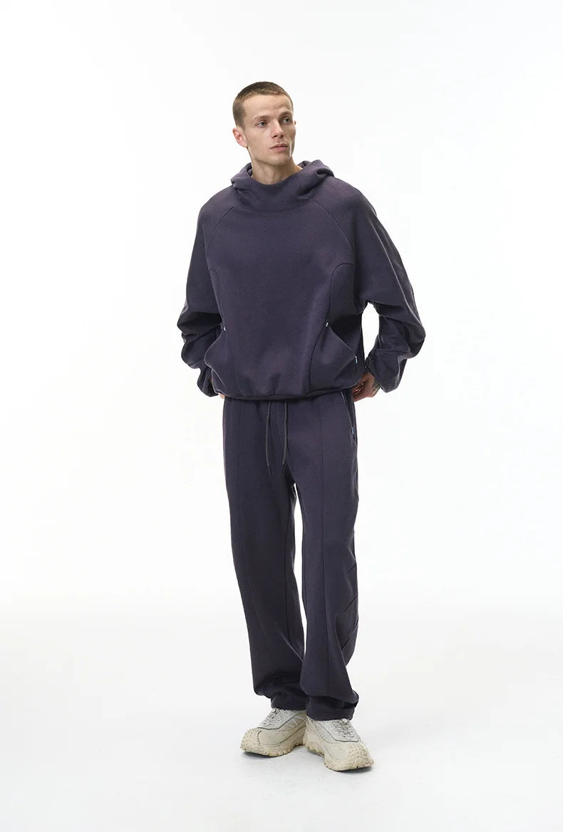 Ensemble sweat à capuche en molleton déstructuré unisexe et pantalon de survêtement