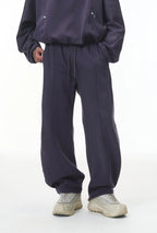 Ensemble sweat à capuche et pantalon de jogging non-genré en molleton déstructuré - F
