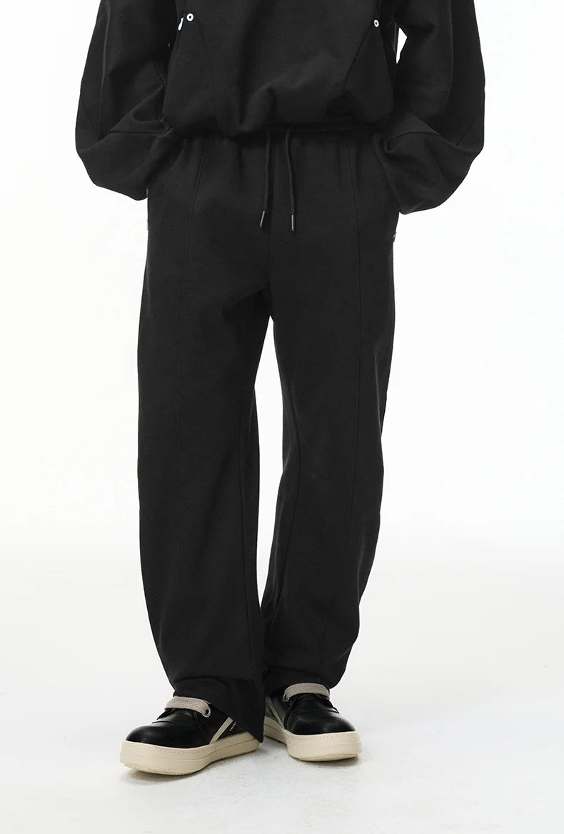 Ensemble sweat à capuche et pantalon de jogging non-genré en molleton déstructuré - F