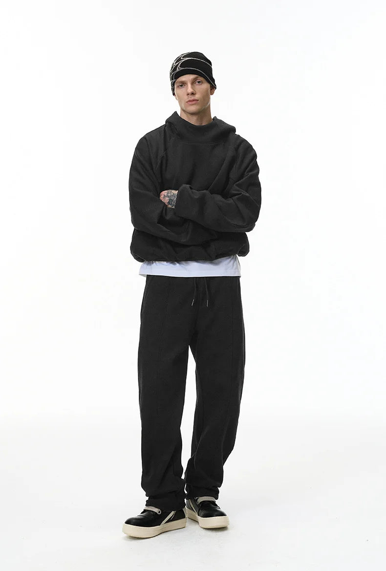 Ensemble sweat à capuche et pantalon de jogging non-genré en molleton déstructuré - F