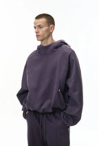 Ensemble sweat à capuche et pantalon de jogging non-genré en molleton déstructuré - F