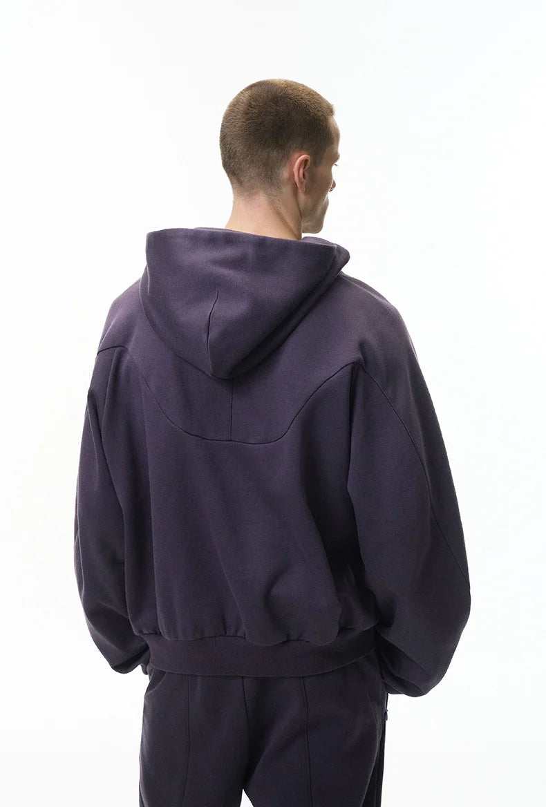 Ensemble sweat à capuche et pantalon de jogging non-genré en molleton déstructuré - F