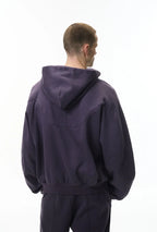 Ensemble sweat à capuche et pantalon de jogging non-genré en molleton déstructuré - F