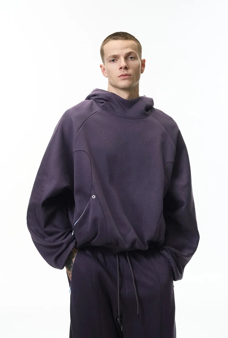 Ensemble sweat à capuche et pantalon de jogging non-genré en molleton déstructuré - F