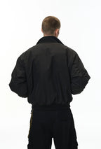 Blouson d'aviateur déstructuré à col montant pour homme