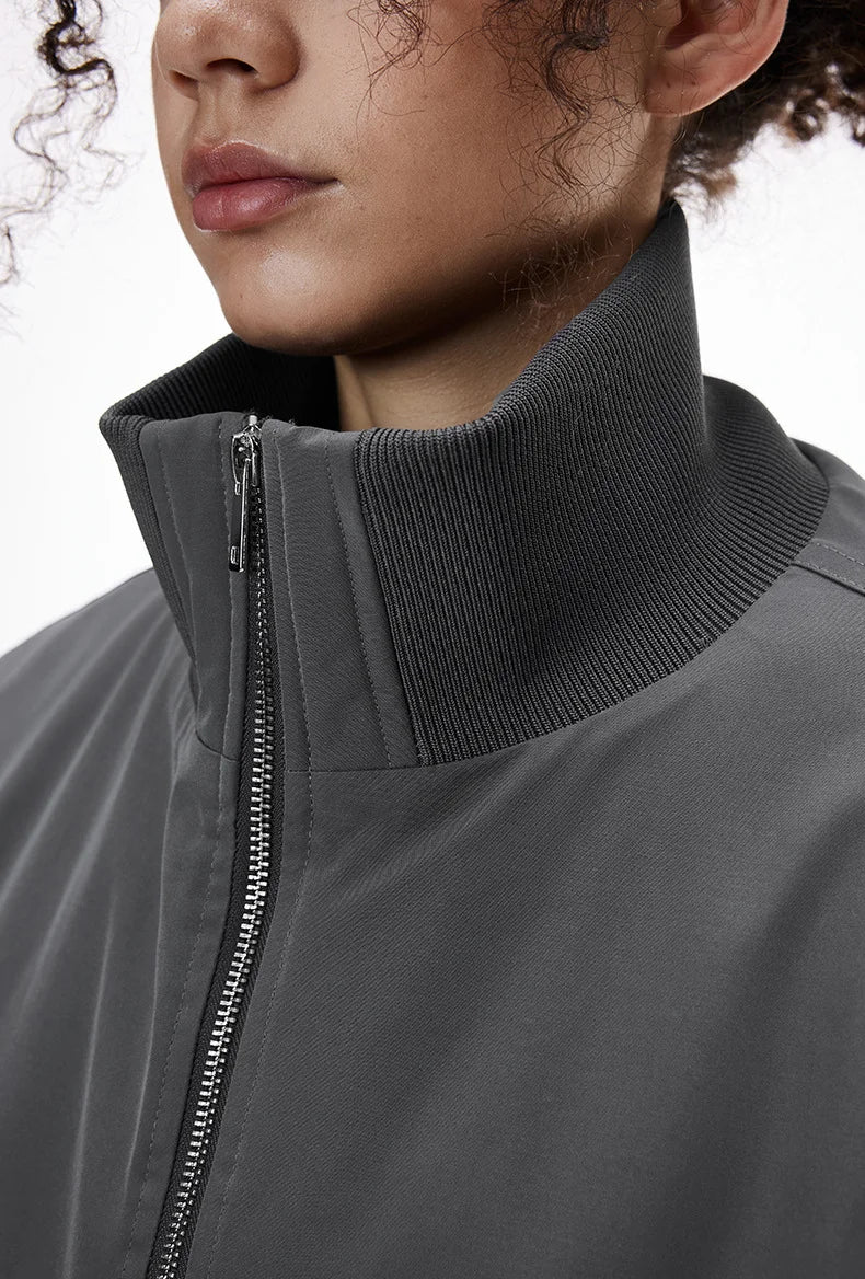 Blouson d'aviateur déstructuré à col montant pour homme