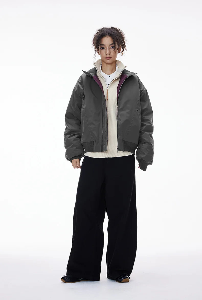 Blouson d'aviateur déstructuré à col montant pour homme
