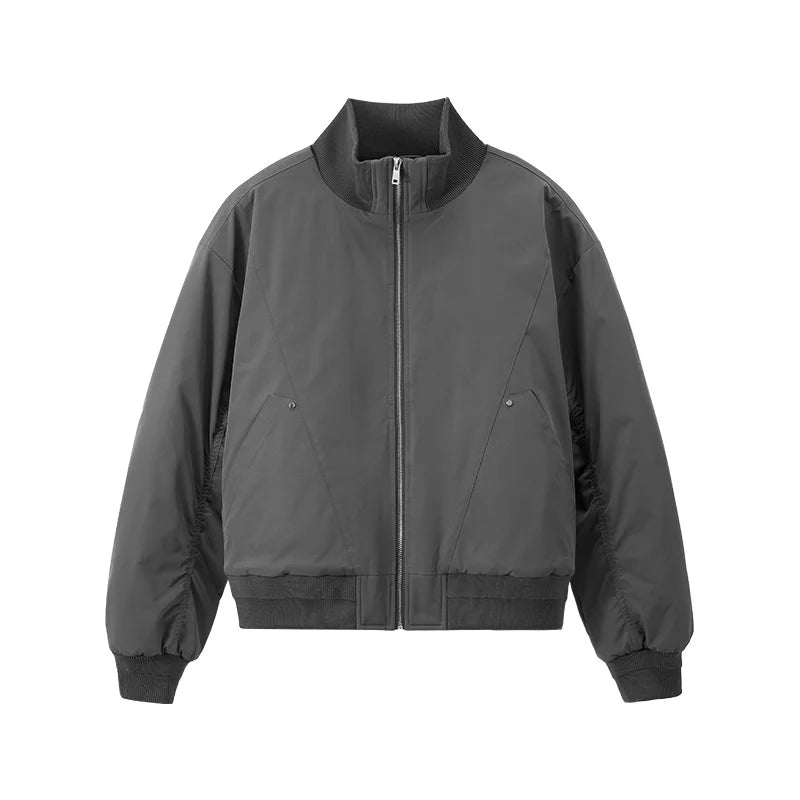Blouson d'aviateur déstructuré à col montant pour homme