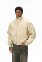 Blouson d'aviateur déstructuré à col montant pour homme