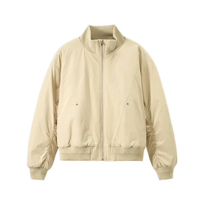 Men‘s Deconstructed Stand Collar Flight Jacket