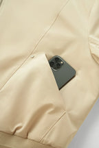 Blouson d'aviateur déstructuré à col montant pour homme