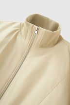 Blouson d'aviateur déstructuré à col montant pour homme