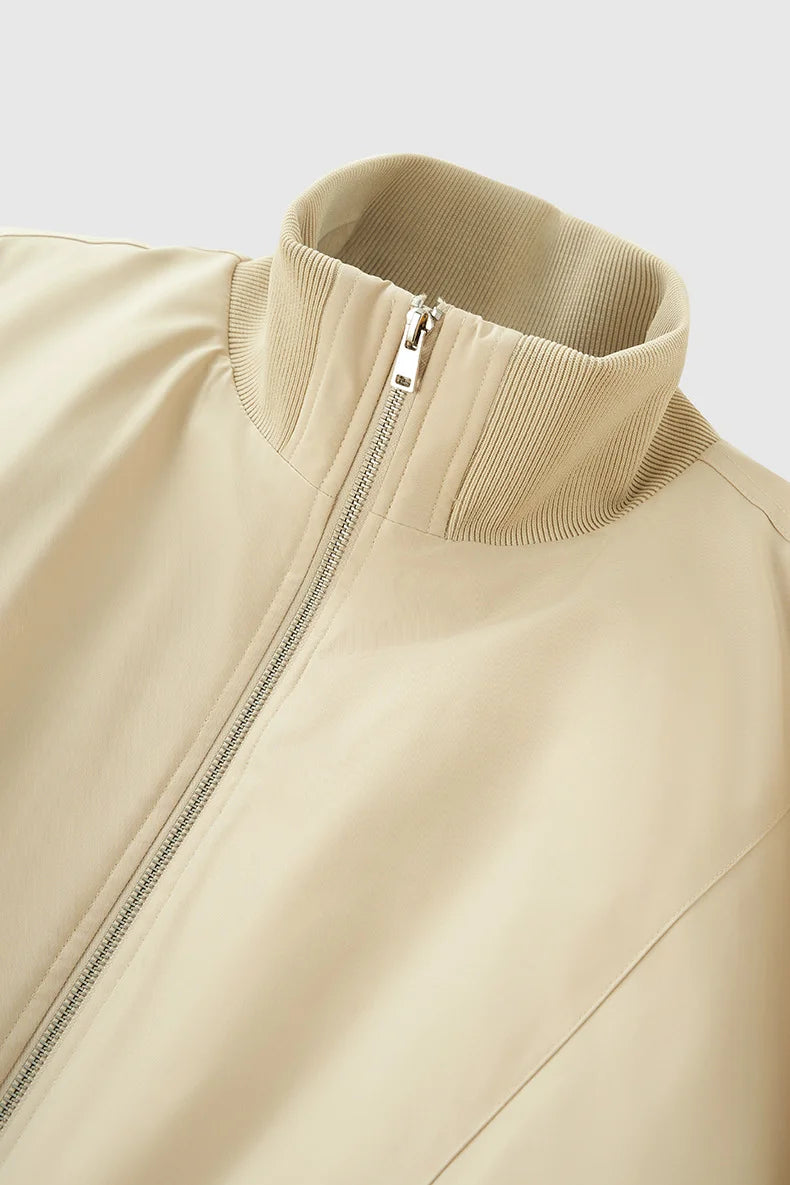 Blouson d'aviateur déstructuré à col montant pour homme