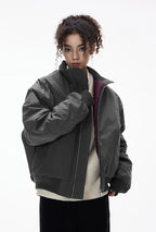 Blouson d'aviateur déstructuré à col montant pour homme