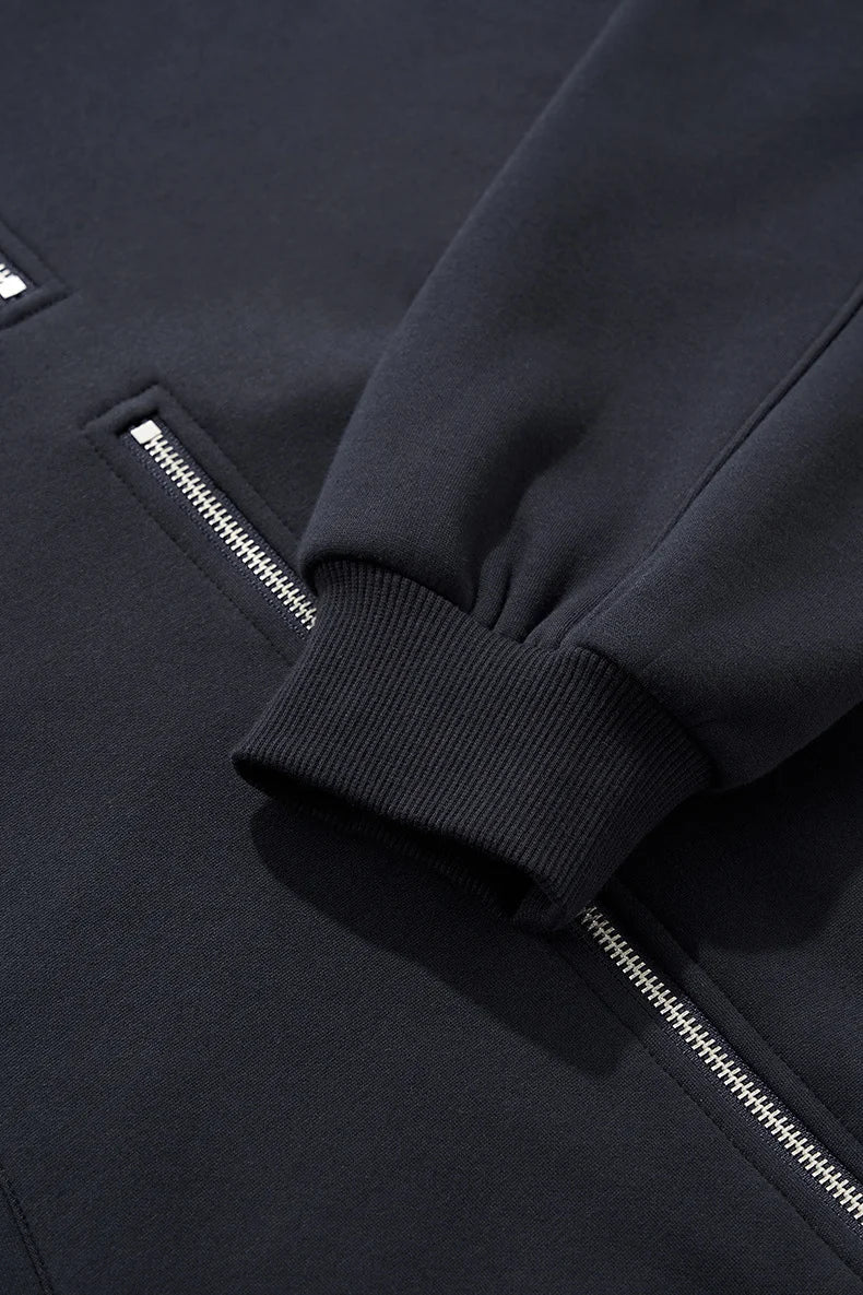 Veste polaire à capuche unisexe avec double fermeture éclair