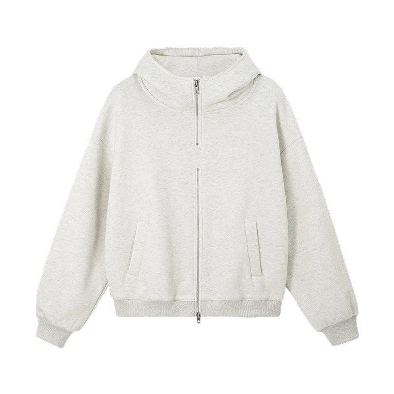 Veste polaire à capuche unisexe avec double fermeture éclair