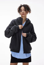 Veste polaire à capuche unisexe avec double fermeture éclair