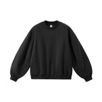 Sweat-shirt ras du cou unisexe en molleton à manches incurvées