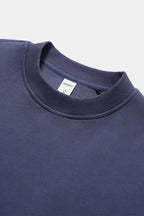 Sweat-shirt ras du cou unisexe en molleton à manches incurvées