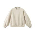 Sweat-shirt ras du cou unisexe en molleton à manches incurvées
