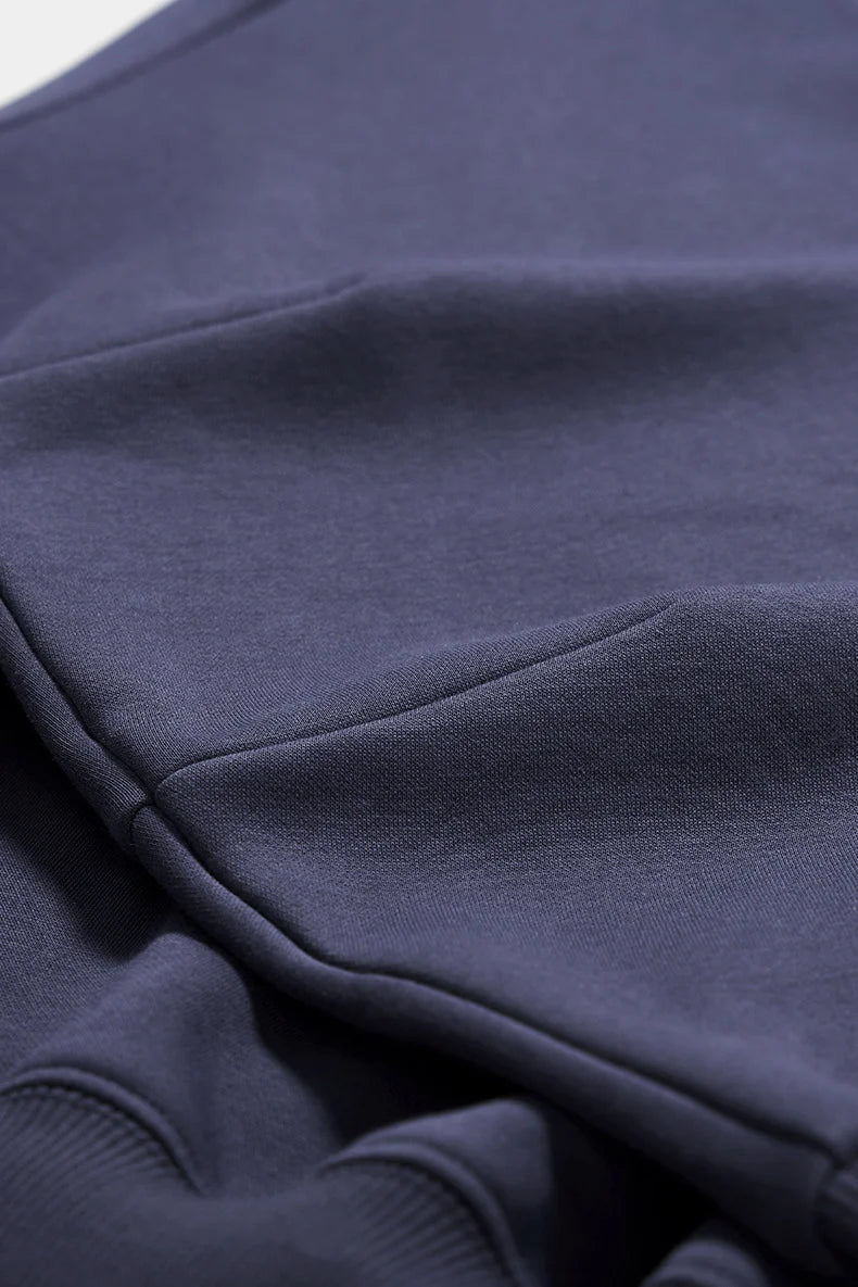 Sweat-shirt ras du cou unisexe en molleton à manches incurvées