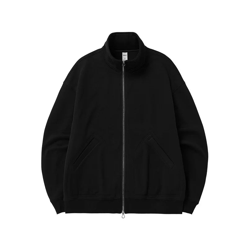 Men's Fleece Stand Collar Zip Jacket