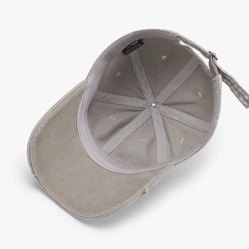 Casquette de baseball brodée à panneau brut minimaliste