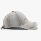 Casquette de baseball brodée à panneau brut minimaliste