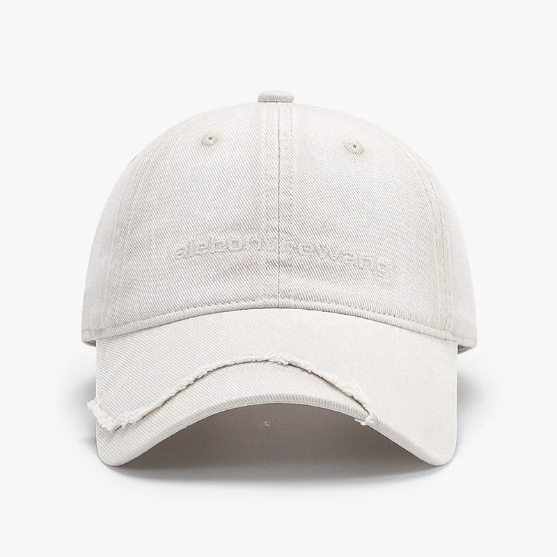 Casquette de baseball brodée à panneau brut minimaliste