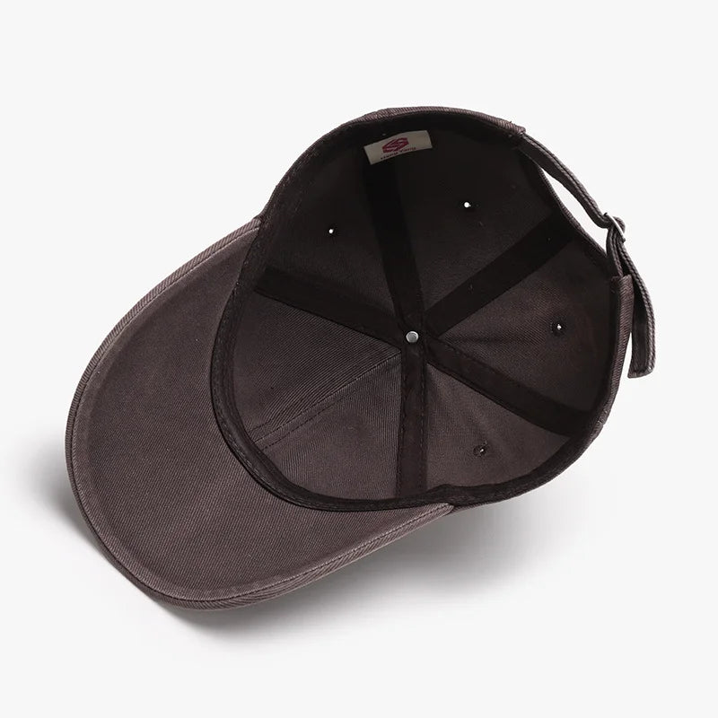 Casquette de baseball brodée en coton délavé vieilli