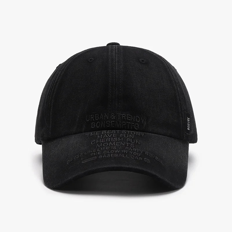 Casquette de baseball brodée en coton délavé vieilli