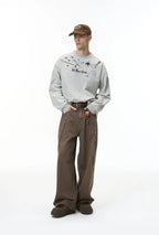 Streetwear Vintage Washed Frayed Detail Cargo Pants