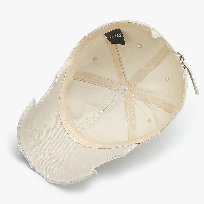 Vintage "Cracked" Heritage Cap: Hand-Distressed Personality Edition