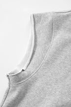 Sweat à capuche sans manches à ourlet roulé style urbain