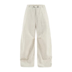 Solid Color Linen Blend Wide-Leg Pants