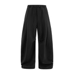 Solid Color Linen Blend Wide-Leg Pants