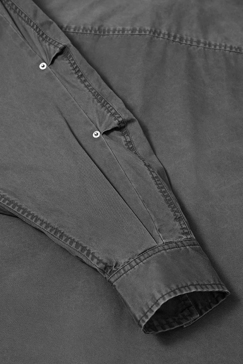 Chemise de travail en coton délavé vintage pour homme Printemps 26