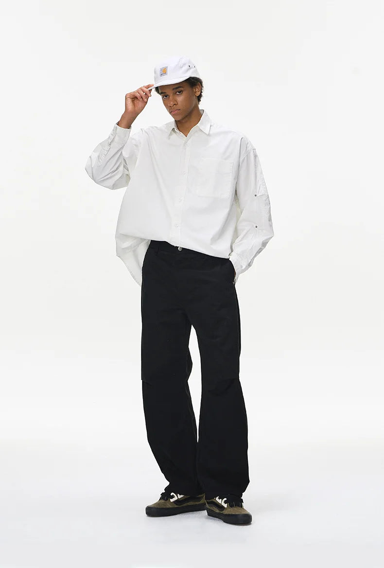 Chemise de travail en coton délavé vintage pour homme Printemps 26