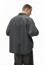 Chemise de travail en coton délavé vintage pour homme Printemps 26
