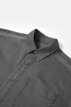 Chemise de travail en coton délavé vintage pour homme Printemps 26