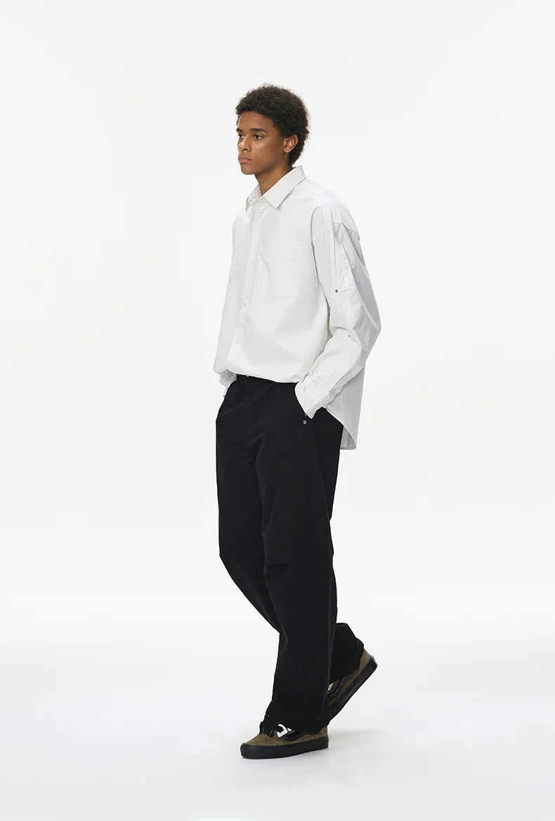 Chemise de travail en coton délavé vintage pour homme Printemps 26
