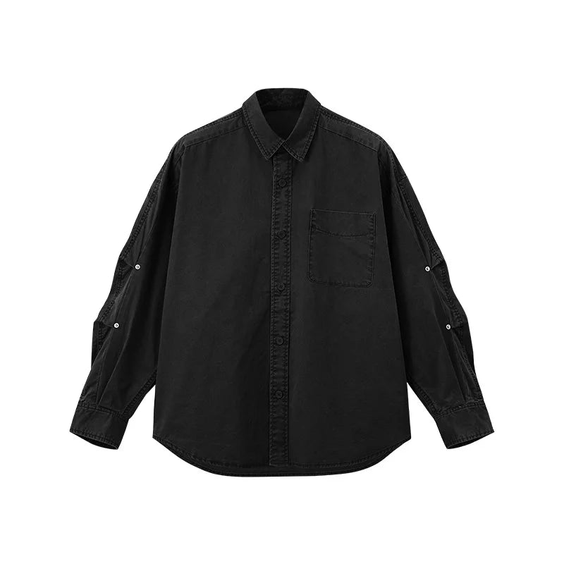 Chemise de travail en coton délavé vintage pour homme Printemps 26