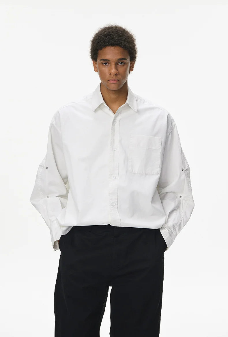 Chemise de travail en coton délavé vintage pour homme Printemps 26